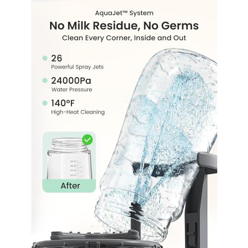 Grownsy EaseClean Bottle Washer Pro | All-in-One Bottle Washer and Sterilizer and Dryer | Baby Bottle Washer for Bottles, Pump Parts & Baby Essentials | Replaces Hand Washing