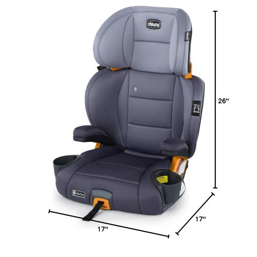 Chicco KidFit ClearTex Plus 2-in-1 Belt-Positioning Booster Car Seat, Backless and High Back Booster Seat, for Children Aged 4 Years and up and 40-100 lbs. | Lilac/Purple