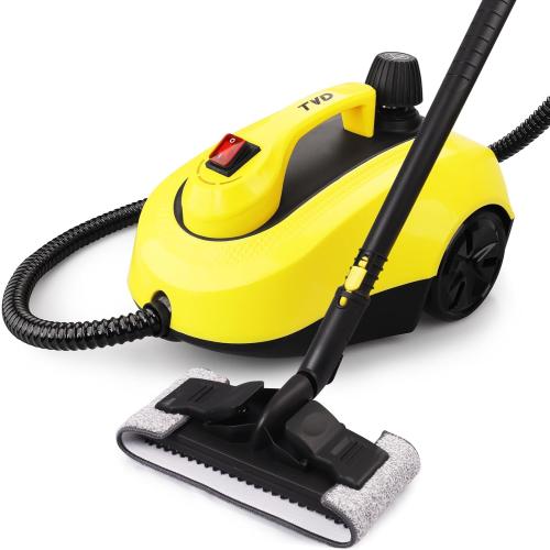 Yellow TVD Steam Cleaner, Heavy Duty Canister Steamer with 26 Accessories, Steam Mop with 5M Extra-Long Power Cord for Home Floor Cleaning, Grout, Upholstery, Car Detailing