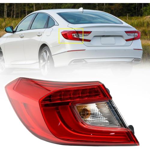Outer LED Tail Light Fit for 2018-2021 Honda Accord Sedan, Rear Taillight Lamp Bulbs Not Included, Left Driver Side