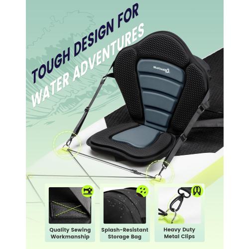 Kayak Seats with Back Support, Paddle Board Seat, Universal Thicken Cushion for Inflatable Paddleboard, Sup, Canoe, Ocean Kayak