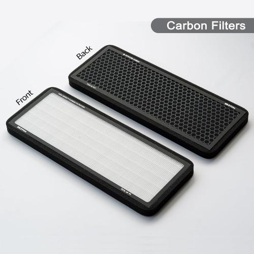 Front Trunk Hepa Filters Kit for Tesla Model Y(2022-2026) with Activated Carbon,4-pack Dual Layer Air Filter Replacement Includes 2 HEPA Filter 2 Carbon Filter