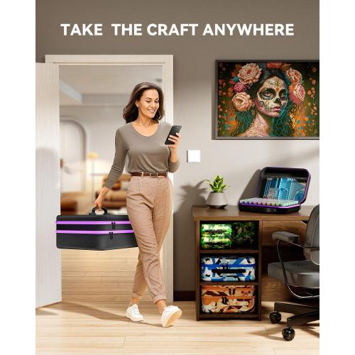 ARTDOT 420 Slots Storage Container for Diamond Art Kits for Adults,Portable Bead Storage Boxes for Diamond Painting Accessories and Tools