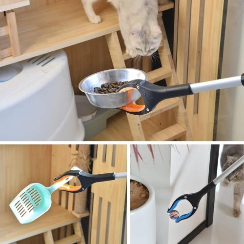 34 Grabber Reacher Tool, 2-Pack Foldable Reacher Grabber Pickup Tool with 360° Rotating Jaw & Magnets, Grabber Tool Heavy Duty