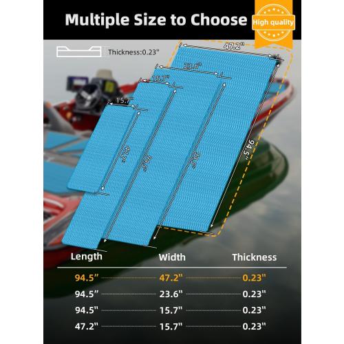 FOCEAN Boat Flooring EVA Foam Boat Decking Camo Marine Flooring Self-Adhesive Marine Mat for Motorboat RV Yacht Kayak 94.5 x 47.2/23.6/15.7