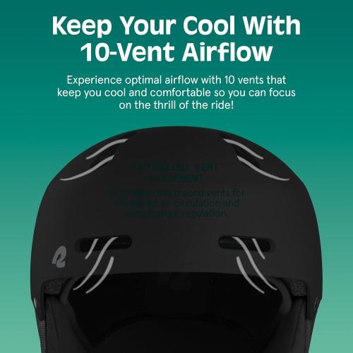 Retrospec Comstock Ski Helmet - Snowboard Helmet for Adults & Youth - Adjustable Fit Snow Helmet with Protective Shell and Breathable Vents for Men, Women, Boys & Girls