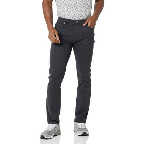 Amazon Essentials Men's 35W x 32L Black 5-Pocket Stretch Twill Casual Pants
