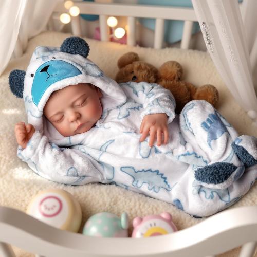 BABESIDE 20 Inch Reborn Baby Doll Boy, Full Vinyl Realistic Newborn | Poseable Full Vinyl Body, Hand-Painted Newborn Details, Clothes and Accessories and Gifts, Kids Ages 3