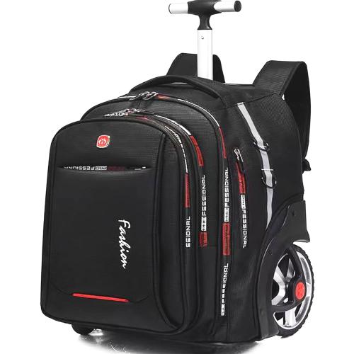 22 Inch Rolling Backpack with Wheels for Travel, 55 L Large Capacity Wheeled Backpacks, Roller Backpack with 15.6 Inch Laptop Waterproof Compartment