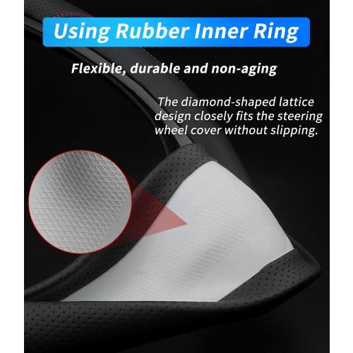 Custom-Fit for Acura Steering Wheel Cover, Premium Leather Car Steering Wheel Cover with Logo, Non-Slip, Breathable, for Acura Accessories (B-Style,for Acura)