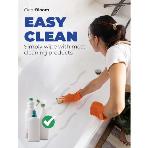 Anti Slip Shower Stickers 24 PCS, Invisible Non-Slip Shower Strips for Adults, Premium Adhesive Bath Tub Stickers (Clear)