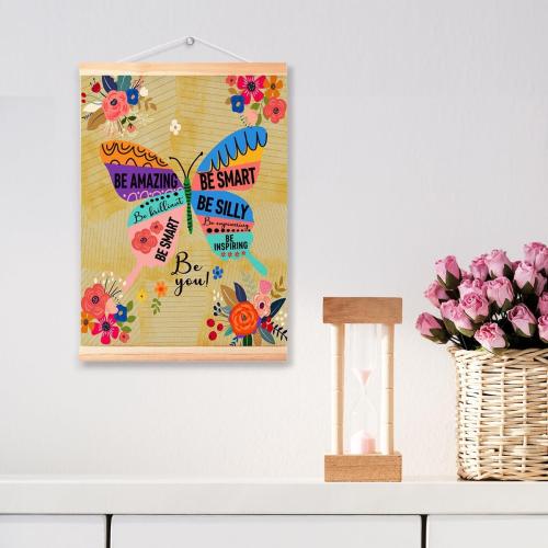 Littlefa Be Smart Be Amazing Posters Kids Positive Affirmations Posters for Classroom/School Counselor Office/Therapy Room, Mental Health Hanging Poster for Girls Room 16x12 In