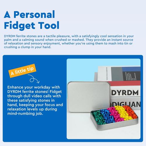 300  Original Ferrite Putty Multicolr, Sensory Stones, Adult Fidget Stress Relief Desk & Office Item, Ferrite Stones Stocking Stuffers Gifts