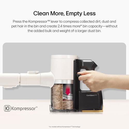 LG CordZero A931 - Cordless Stick Vacuum Cleaner with Auto-Empty Base, 60 Minute Runtime, Rechargeable Battery, Dual Floor Max Nozzle, Lightweight, Powerful Cleaning for Carpet, Hardwood, Pet Hair