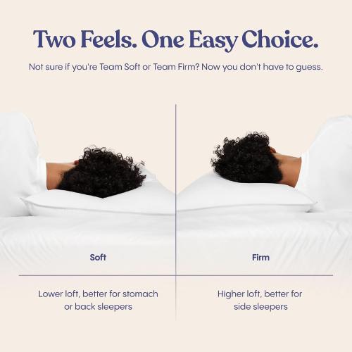 FluffCo Zen Fluff™ Down Alternative Bed Pillow - Luxury Hotel Quality - 300 TC Cotton Shell - Pillows for Side, Back, and Stomach Sleepers - Made in USA - Standard/Queen Size 20 x 28, 1-Pack, Soft