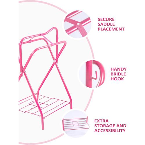 Tackmore Freestanding Saddle Rack Accommodates English Western Saddles Lightweight Foldable Space Saving Saddle Stand