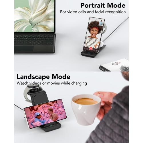 Upgraded 3 in 1 Wireless Charger for Google Pixel Watch 3/2, for Pixel 10/10 Pro/10 Pro XL/9 Pro/9/Fold/8,Buds Pro 2/Pro,Wireless Charging Station for Multiple Devices (Not for Google Watch 4/1)