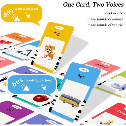 Talking Cards for Toddlers, Speech Therapy Toys Autism Toys, ABC 123 Sight Words Etc, Educational Learning Interactive Toys with Giftable Package (510-blue (New ABC 123  3 Songs))