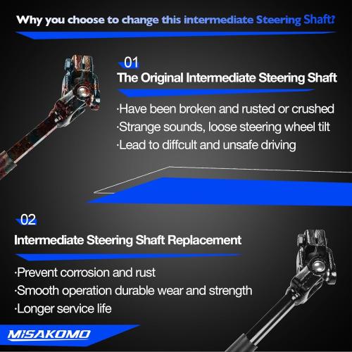 4713943 Intermediate Column Shaft Lower Steering Intermediate Column Shaft Compatible with 1984-1994 Jeep Cherokee, 1986-1992 Jeep Comanche
