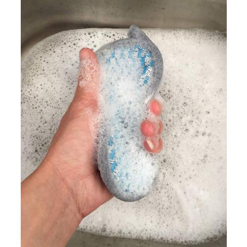Multi-Purpose Scrub Sponges for Kitchen Scrub-it-Non-Scratch Double-Side Double-Effect Microfiber Sponge Along with Heavy Duty Scouring Power-Effortless Cleaning of Dishes Pots Pans Pack of 6 (Blue)