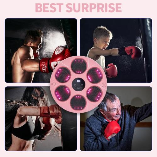 renZEC 2025 Music Boxing Machine for Adults and Kids, Smart Bluetooth Punching Bag with Boxing Gloves, Boxing Wall Mount Machine, Target Training Equipment for Home, Office, Gym(Upgrade)