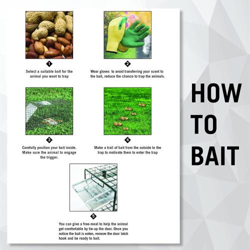 HOMESTEAD Heavy Duty Live Trap - Professional Style One-Door Live Animal Traps for Rabbit, Squirrel, Possum, Skunk, Kitten, Mink Small