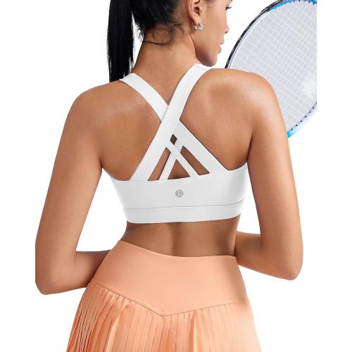Size XL ..RUNNING GIRL Sports Bras for Women,Padded Strappy Sports Bras Criss-Cross Back Medium Support Sports Bras with Removable Cups