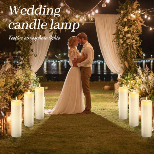 14 x 4 Large Flameless Candles with Remote & Timer, Waterproof Outdoor Battery Operated Candles LED Electric Flickering Flameless Pillar Candle for Patio Porch Lanterns Home Decor Easter, 2 Pack