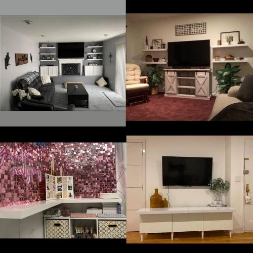 36 Inches Length Floating Shelves, 12 Inches Deep Wall Shelves for Bathroom/Living Room/Bedroom/Kitchen Decor, White Shelves with Invisible Brackets Set of 2