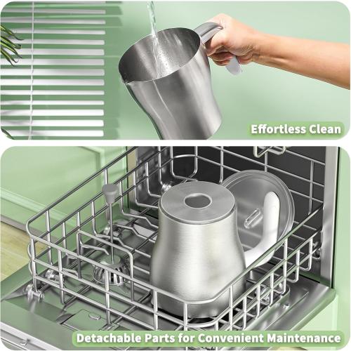 Maestri House Milk Frother, Variable Temp and Froth Thickness DualFro 600 Milk Frother Steamer, 21OZ Smart Touch Control Milk Warmer, Dishwasher Safe, Memory Function for Latte&Hot Chocolate (White)