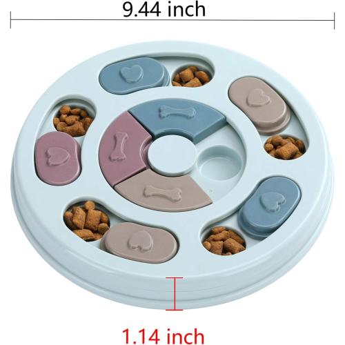‼️May have scratches or stains ‼️DR CATCH Dog Puzzle,Dogs Food Toys for IQ Training & Mental Enrichment,Dog Treat Puzzle(Blue)