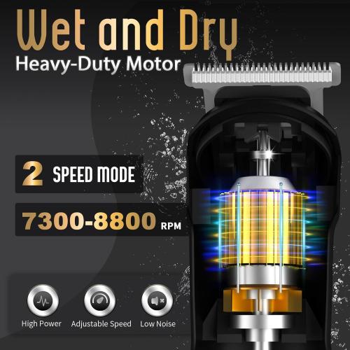 Ufree Beard Trimmer for Men, Waterproof Electric Razor for Nose, Body, Face & Mustache, Cordless Hair Clippers Shavers Grooming Kit, Gifts for Men Husband Father