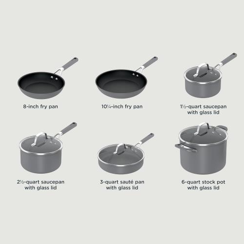 Ninja Pots and Pans Set Non Stick | Comfort Grip 10-Piece Cookware Set with NeverStick | Frying Pan, Sauce Pan With Lid, Stock Pot with Lid, Nonstick, Dishwasher Safe, Oven Safe to 400°F, CW69010‼️Light dirt‼️