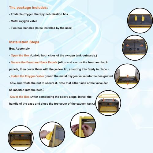 Yellow and Grey Pet Nebulizer Nest, Cat & Dog Oxygen Chamber, Small Pet Oxygen Inhalation Box (Gray, Intermediate)
