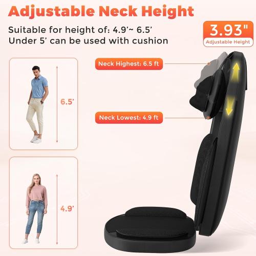 belhope Shiatsu Neck and Back Massager with Heat, 4D Kneading Back Massager for Pain Relief Deep Tissue, Comfortable Back Massage for Chair, Massage Mat for Office Home, Gifts for Mother Men Women