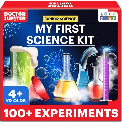 Doctor Jupiter My First Science Kit for Kids Ages 4-5-6-7-8 | Birthday Gift Ideas for 4  Year Old Boys & Girls | Toy Stem Kit with 100  Experiments | Learning & Educational Projects