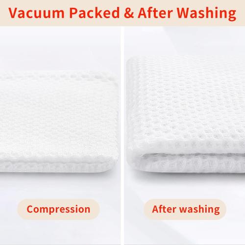 Pack of 8 Size 12x12 Color White Homaxy 100% Cotton Waffle Weave Kitchen Dish Cloths, Ultra Soft Absorbent Quick Drying Dish Towels, 12 x 12 Inches, 8-Pack, White