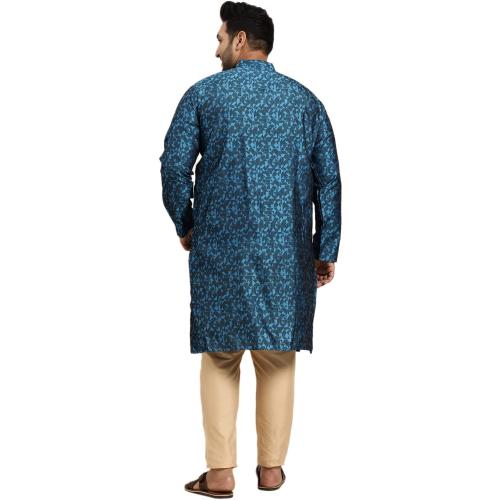 Sojanya PLUS, Size 7XL (Since 1958), Men's Silk Blend Maroon Self Design Only Long Kurta