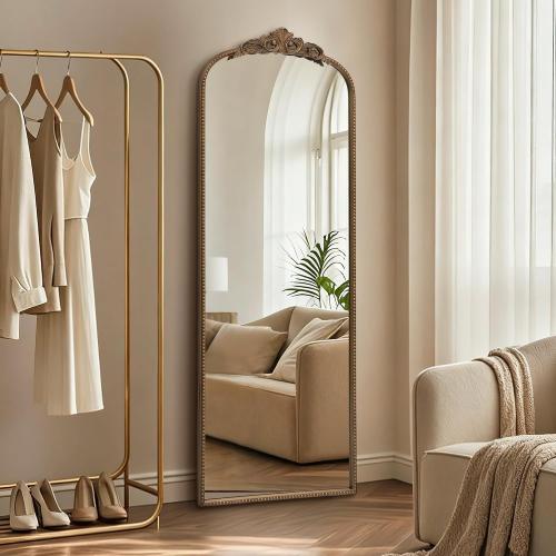 Micasso Gold Full Length Mirror: 21''x56'' Baroque Antique Floor Long Body Mirror - Traditional Ornate Vintage Mirrors for Wall/Dressing Room/Bedroom/Entryway/Hallway - Home Decor for Living Room