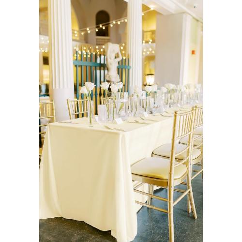 8 Pack 60 x 102 Inch Tablecloth, Beige Tablecloth for 6 Feet Rectangle Tables, Stain and Wrinkle Resistant Washable Fabric Table Cloth for Wedding Party Dining Table Buffet Parties and Camping