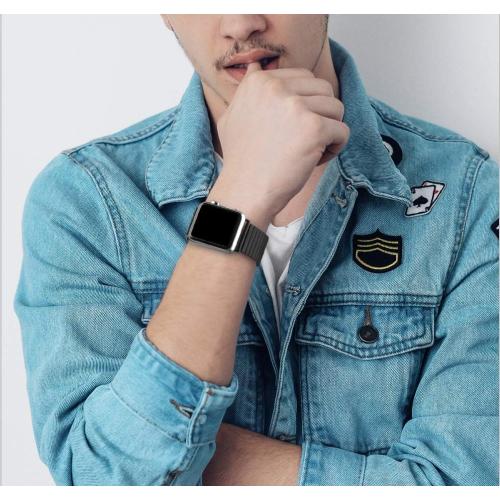 Compatible with Apple Watch Band 42mm/44mm/38mm/40mm, Stretchables Stainless Steel Stretch Watch Band, Metal Expansion Apple Watch band Compatible with iWatch Series 6/5/4/3/2/1/SE