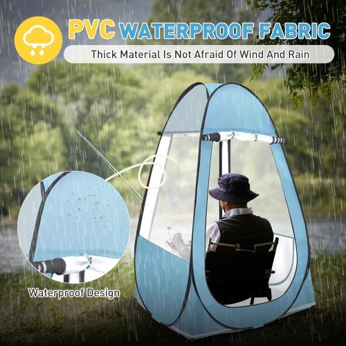 Pop Up Tent, Clear Outdoor Tents Sports Fishing, Rainproof and Windproof Beach Camping, Lightweight and Sturdy, Easy Set Up, UPF 50  Portable Folding 39 x 64
