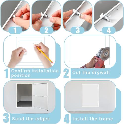 Leinuosen 32 x 24 Inch Attic Access Door Access Panel Crawl Space Door Aluminum Alloy Wall Hole Cover for Attic Crawl Space Wine Cellar