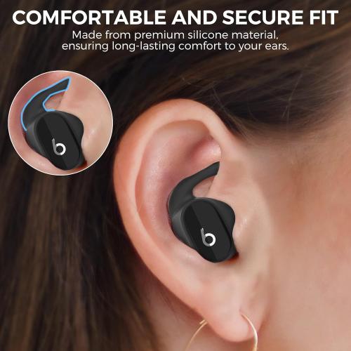 AhaStyle 3 Pairs Silicone Beats Studio Buds Ear Hooks Anti-Slip Ear Covers | Added Storage Pouch, Anti Slip, Secure Fit, Comfortable EarCover Tips Accessories Compatiable with New Beats Studio Buds 2021