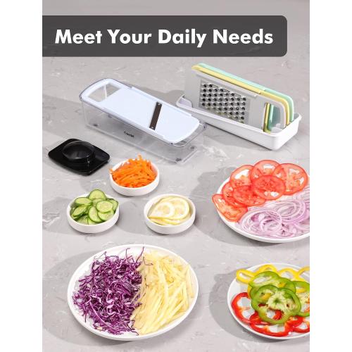 Geedel Professional Mandoline Slicer for Kitchen, Multi Purpose Vegetable Slicer Cutter, Vegetable Cutter Onion Cutter for Veggie Fruit Cheese