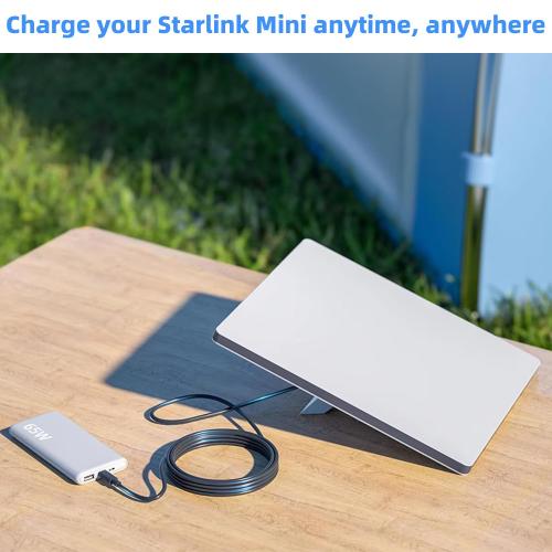 0.5M/1.6FT USB C Male to DC Female Power Cable Adapter for Starlink Mini, Work with 20V/65W  Type-C PD Source