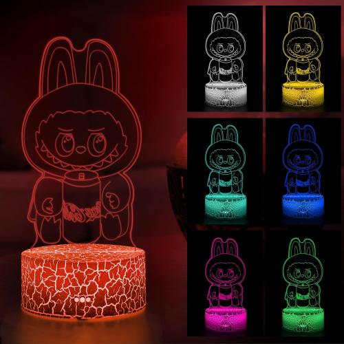 Cartoon Night Light,Cute Night Light, Anime Charater 7 Color Change Decor Lamps,Kids Gifts for Christmas Birthday(Style3)