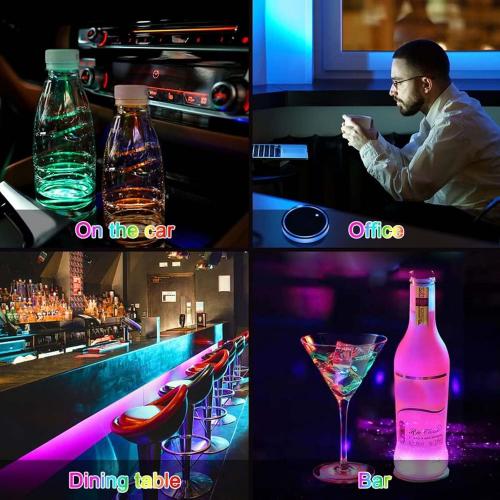 2PCS LED Car Cup Holder Lights, Light up Car Coasters for Cup Holders