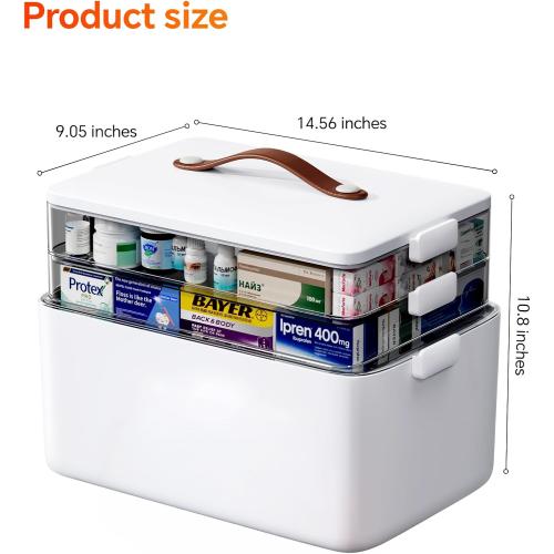 Medicine Organizer Box, 3-Tier