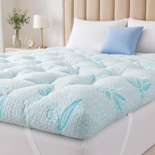 SHOUREN 5 Inch Mattress Topper Full Size, 2100 GSM Pillow Top | Gel Memory Foam and 3D Fiber Blend Delivers Balanced Softness and Support for a More Restful Sleep
